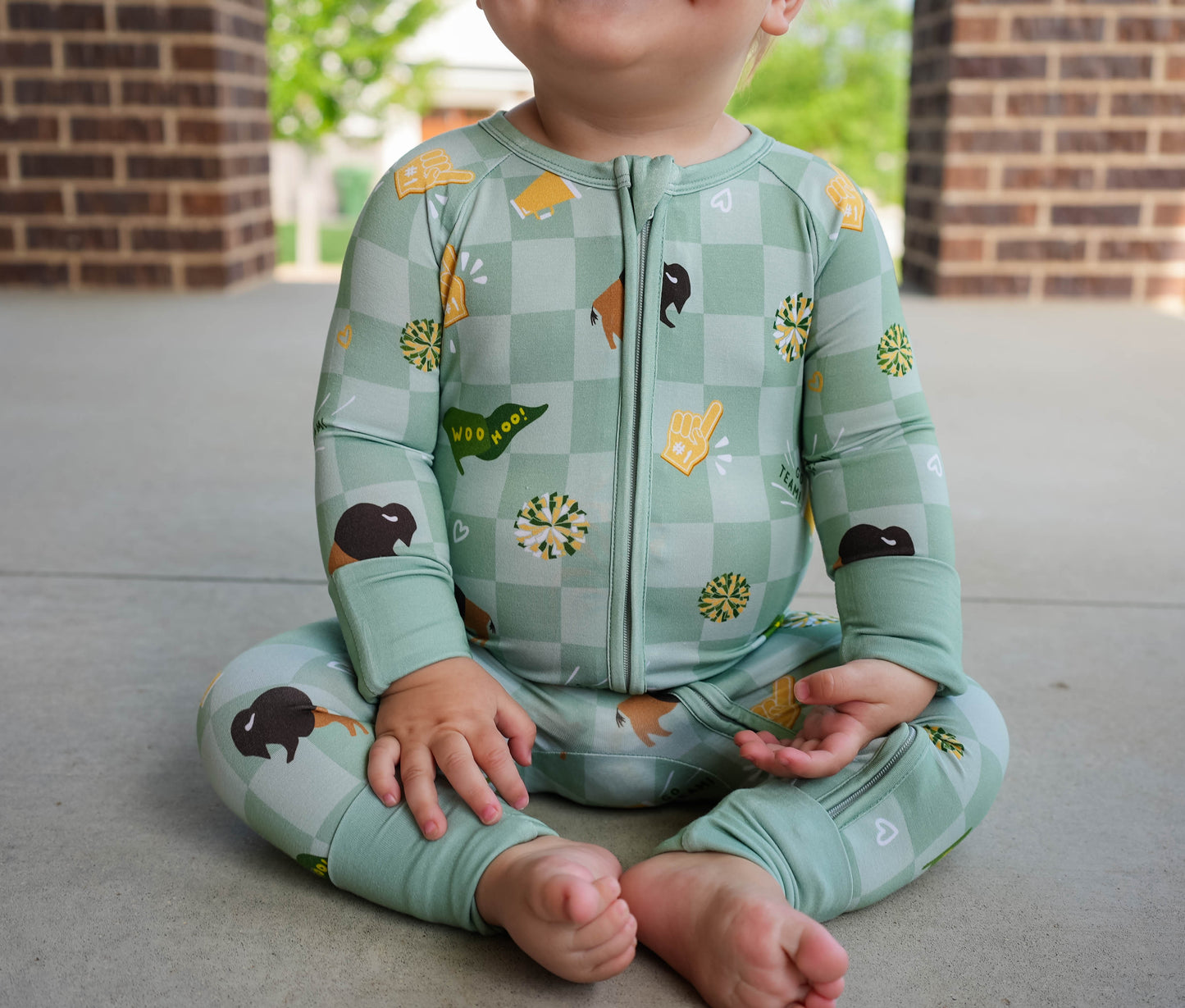 Green & Gold Rally Romper