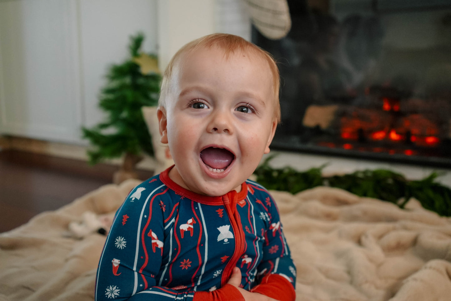 Navy Blue Nordic Nights Zippy PJs