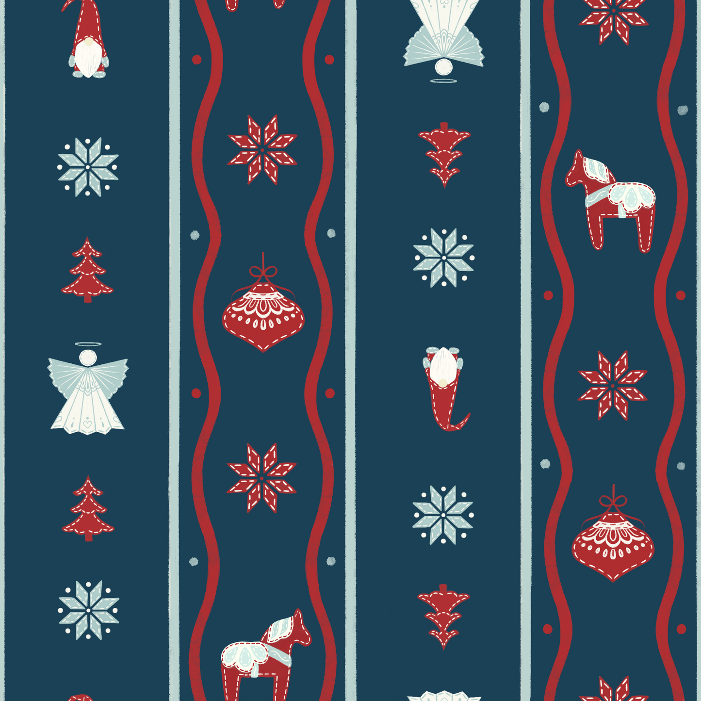 Navy Blue Nordic Nights Two-Piece Pajama Set