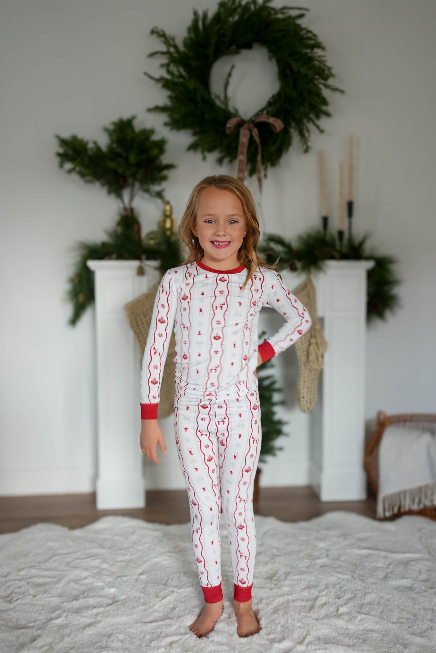 White Nordic Nights Two-Piece Pajama Set