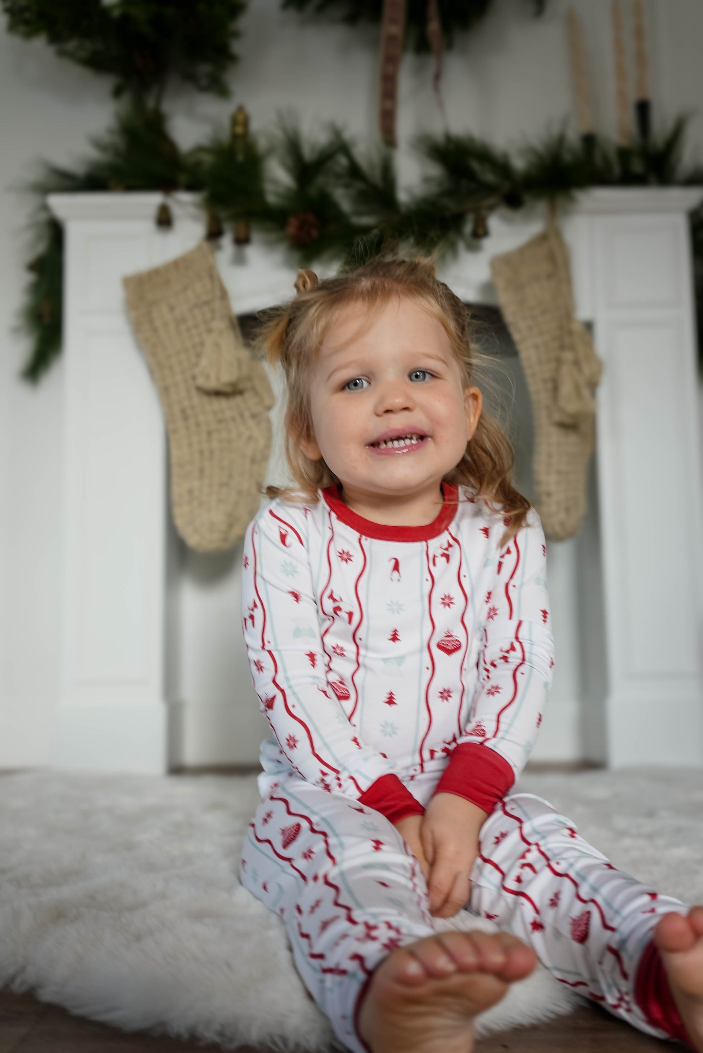 White Nordic Nights Two-Piece Pajama Set