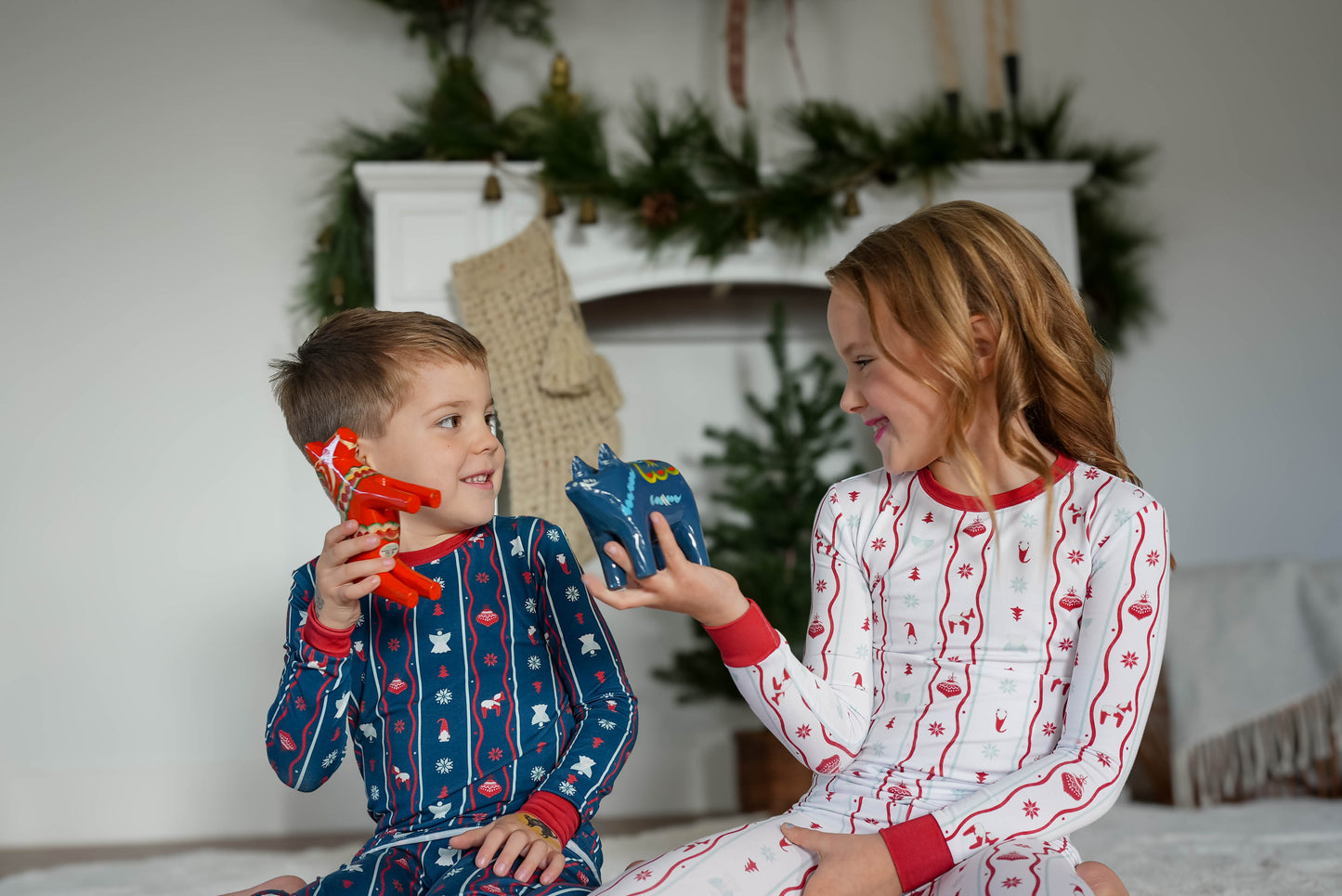 Navy Blue Nordic Nights Two-Piece Pajama Set