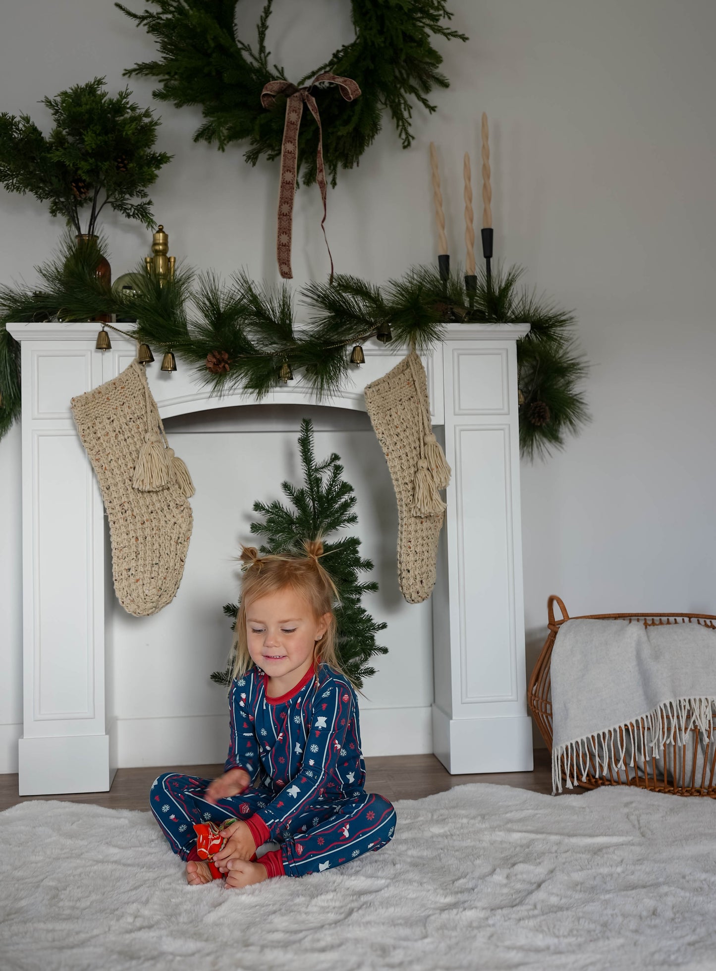 Navy Blue Nordic Nights Two-Piece Pajama Set