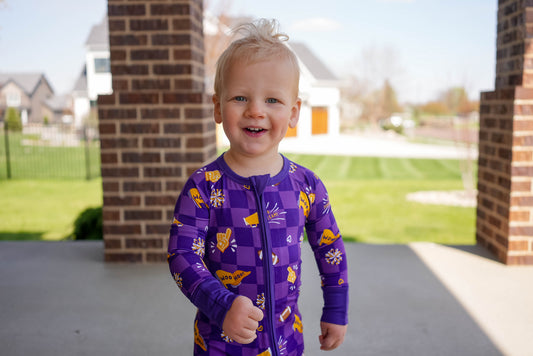 Purple & Gold Rally Romper