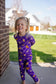Purple & Gold Rally Two Piece Pajama Set