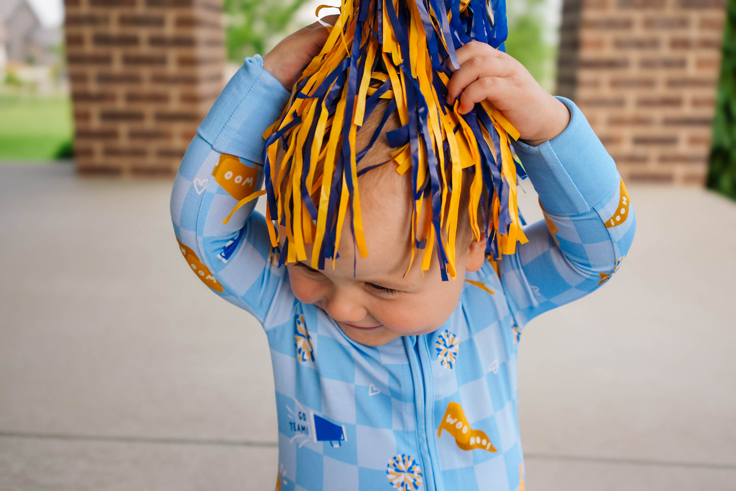 Blue & Yellow Rally Romper