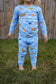 Blue & Yellow Rally Two-Piece Pajama Set
