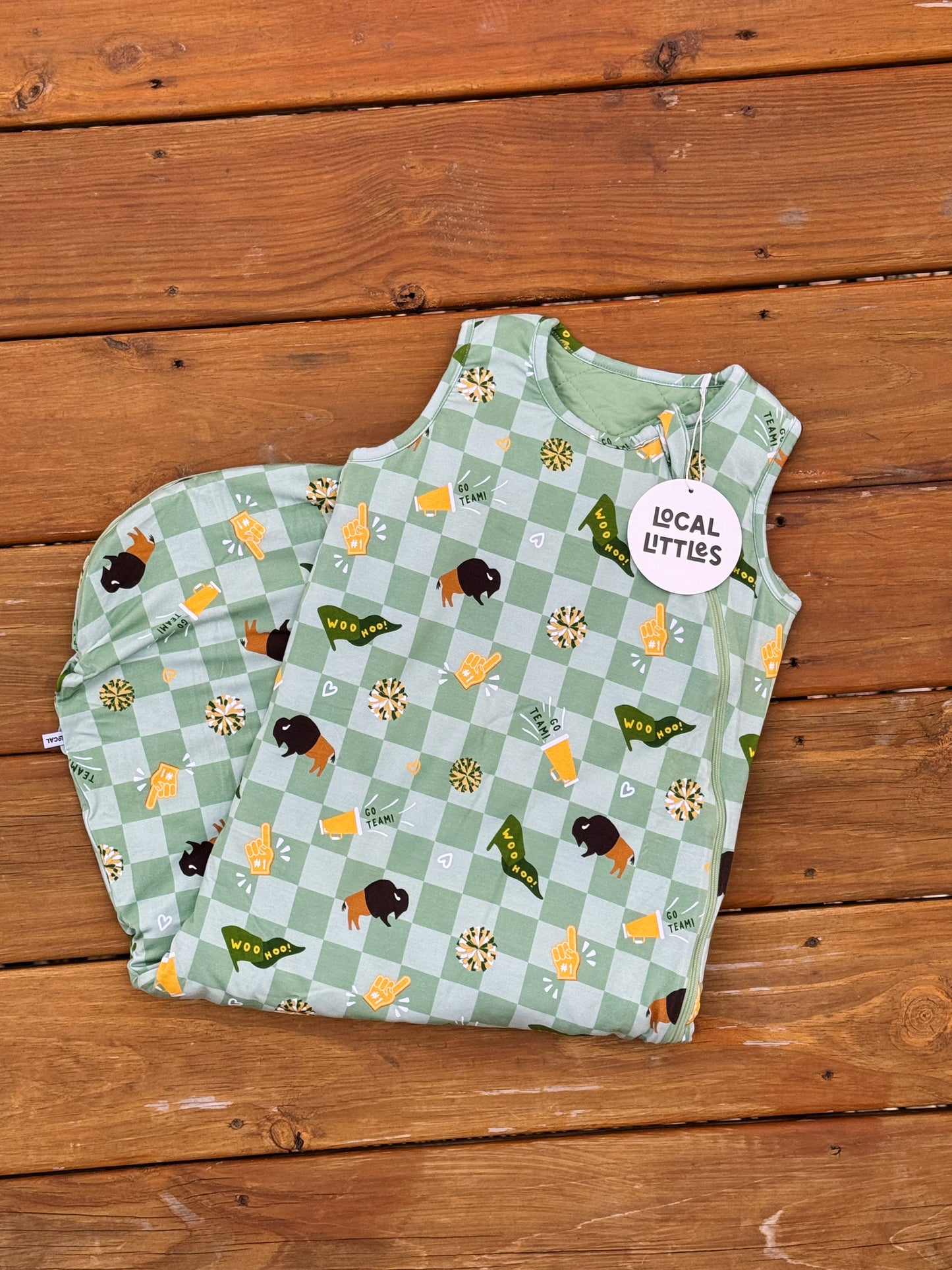 Green & Gold Rally Quilted Sleep Sack [2.5 Tog]