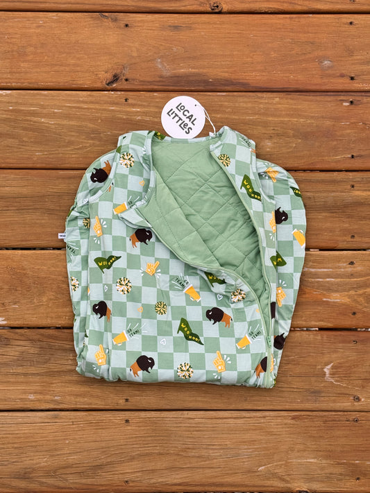 Green & Gold Rally Quilted Sleep Sack [2.5 Tog]